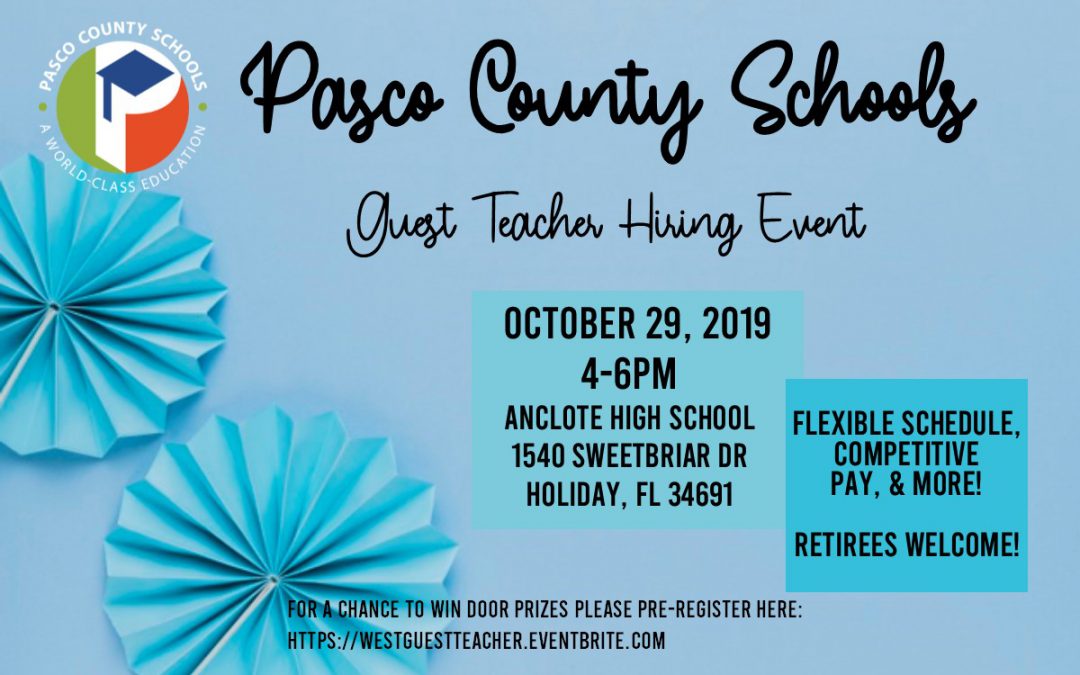 Pasco County Guest Teacher and Teacher Hiring Events Bexley Elementary School